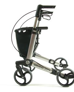 Rollator Gemino 30 incl stokhouder mt S grijs 125-165 cm < 125 kg - TotaalThuisZorg