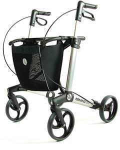Rollator Gemino 30 incl stokhouder mt S grijs 125-165 cm < 125 kg - TotaalThuisZorg