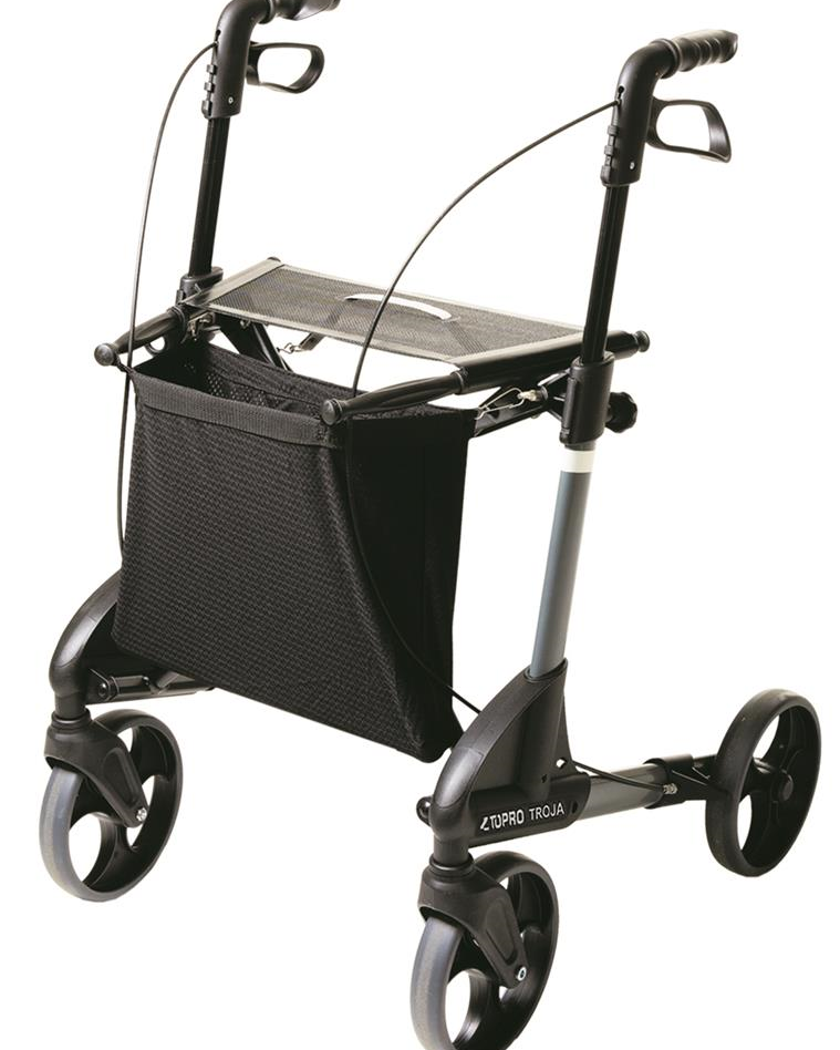 Rollator Topro Troja Classic mt XS grijs 125-160 cm < 80 kg - TotaalThuisZorg