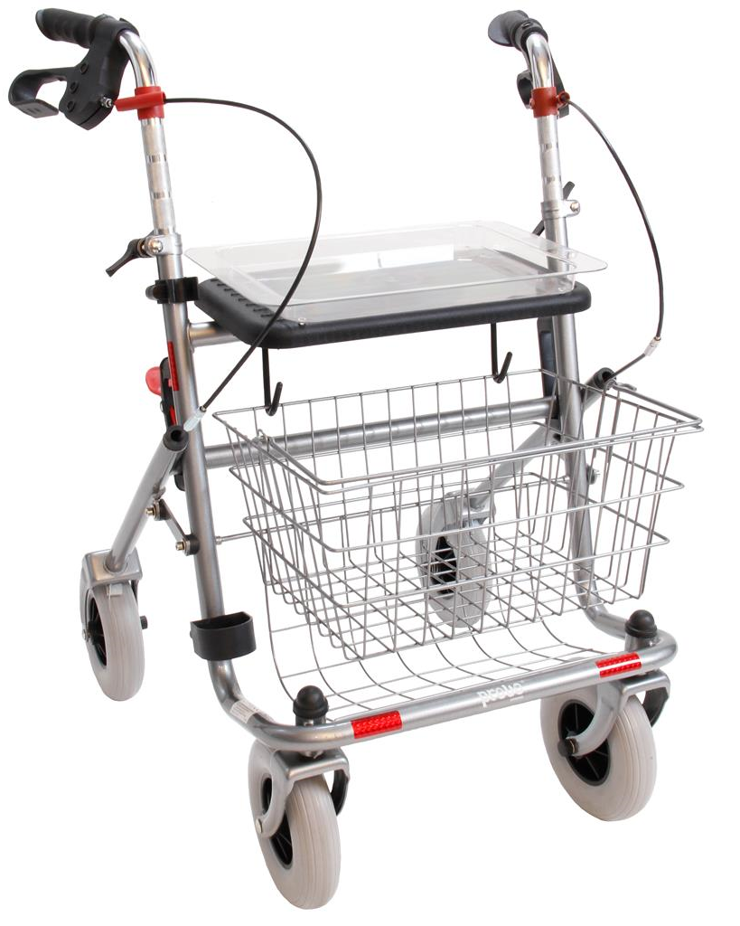 Provo rollator lichtgewicht 43 cm titanium < 100 kg - TotaalThuisZorg