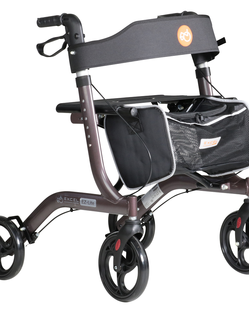 Rollator Caremart EZ-Lite macadamia brown < 100 kg - TotaalThuisZorg