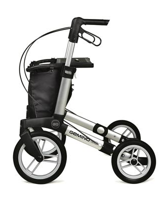 Rollator Gemino 60 mt M zilvergrijs 135-170 cm < 150 kg - TotaalThuisZorg