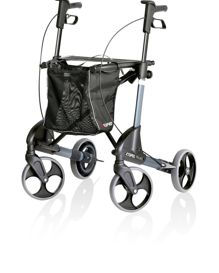 Rollator Topro Troja Neuro mt M 150-200 cm grijs <165 kg - TotaalThuisZorg
