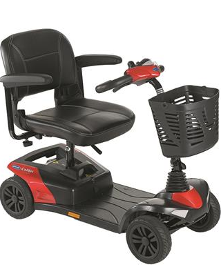 Scootmobiel Colibri 4 rood incl accu's & lader - TotaalThuisZorg