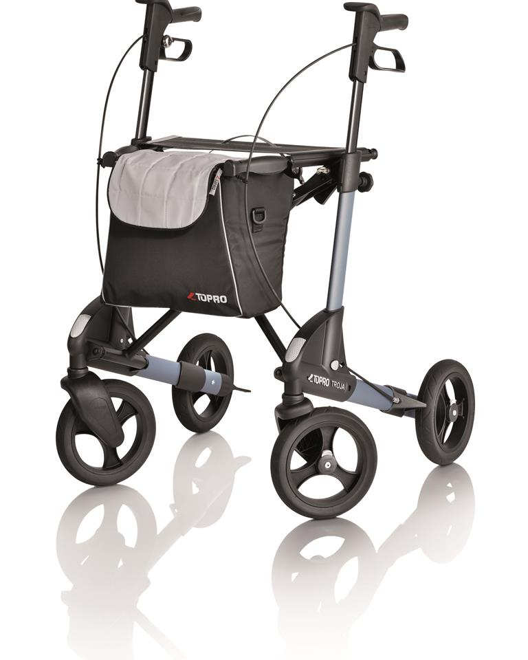 Rollator Topro Troja 2G incl rugsteun mt M grijs 150-200 cm < 150 kg - TotaalThuisZorg
