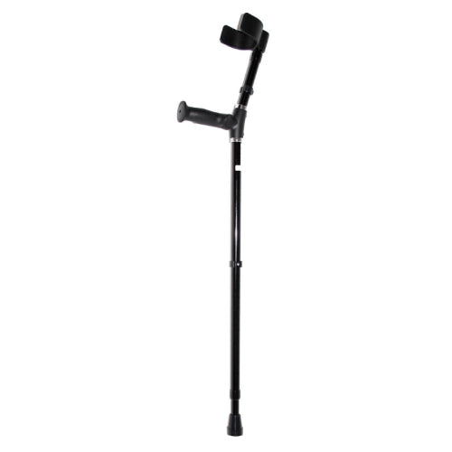 Reumakruk zwart - Krukken met ergonomisch handvat met open manchet - TotaalThuisZorg