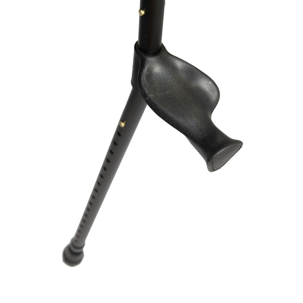 Reumakruk gesloten manchet  zwart < 160 kg per paar - TotaalThuisZorg