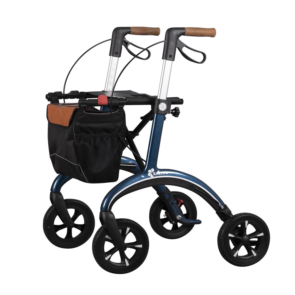 Carbon rollator grijs - TotaalThuisZorg