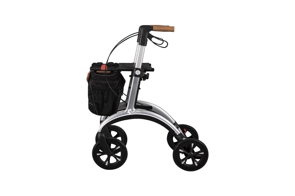 Carbon rollator grijs - TotaalThuisZorg