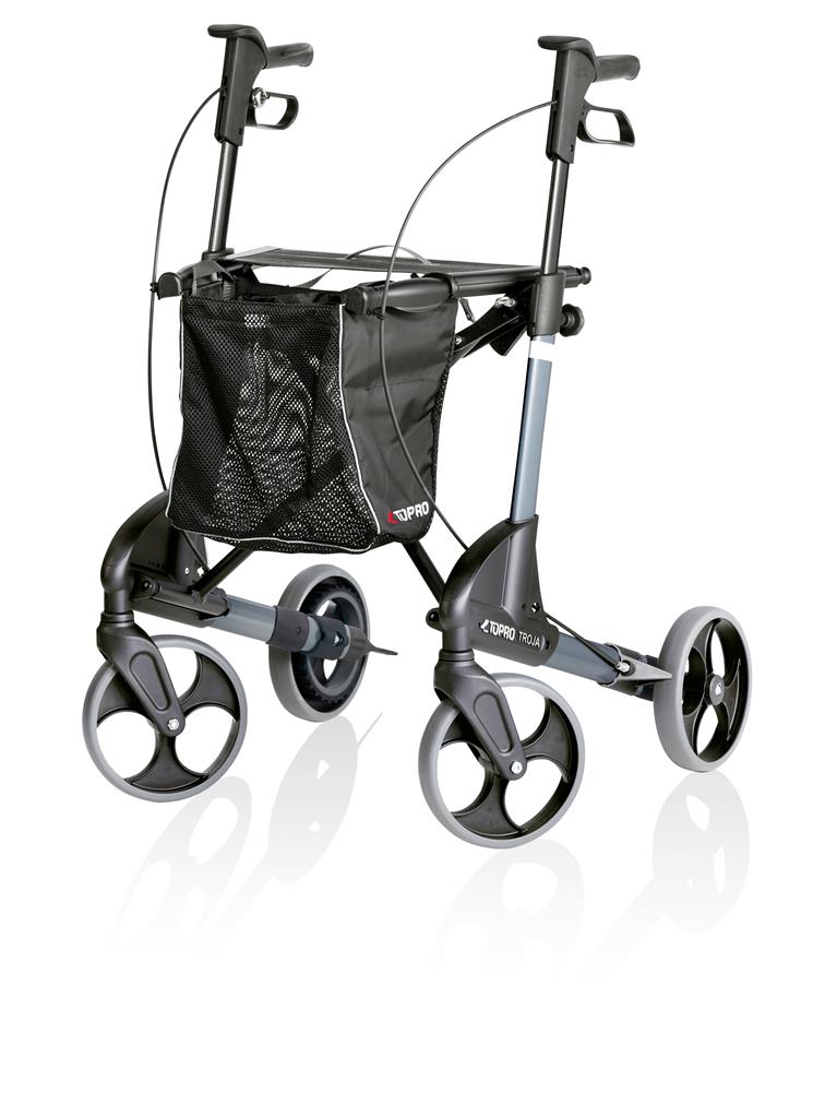 Rollator Topro Troja Neuro mt M 150-200 cm grijs <165 kg - TotaalThuisZorg